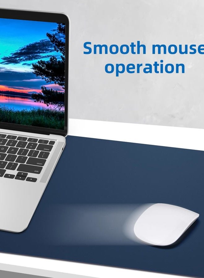 AFIING Non-Slip Desk Pad,Mouse Pad,Waterproof PU Leather Desk Protector,Ultra Thin Large Desk Blotter,Waterproof Keyboard mat for Office/Home/Decor(Midnight Blue 23.6" x 13") - Image 5