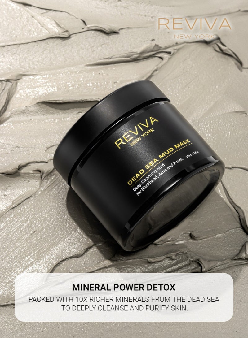 Reviva New York Dead Sea Mud Mask for Face and Body - Pore Minimizer, Cleanser, Blackhead Remover Mask, Acne Treatment - Natural Clay Mask - Facial Care - Face Masks Skincare, Face Mask Skin Care, Dead Sea Minerals - Image 1