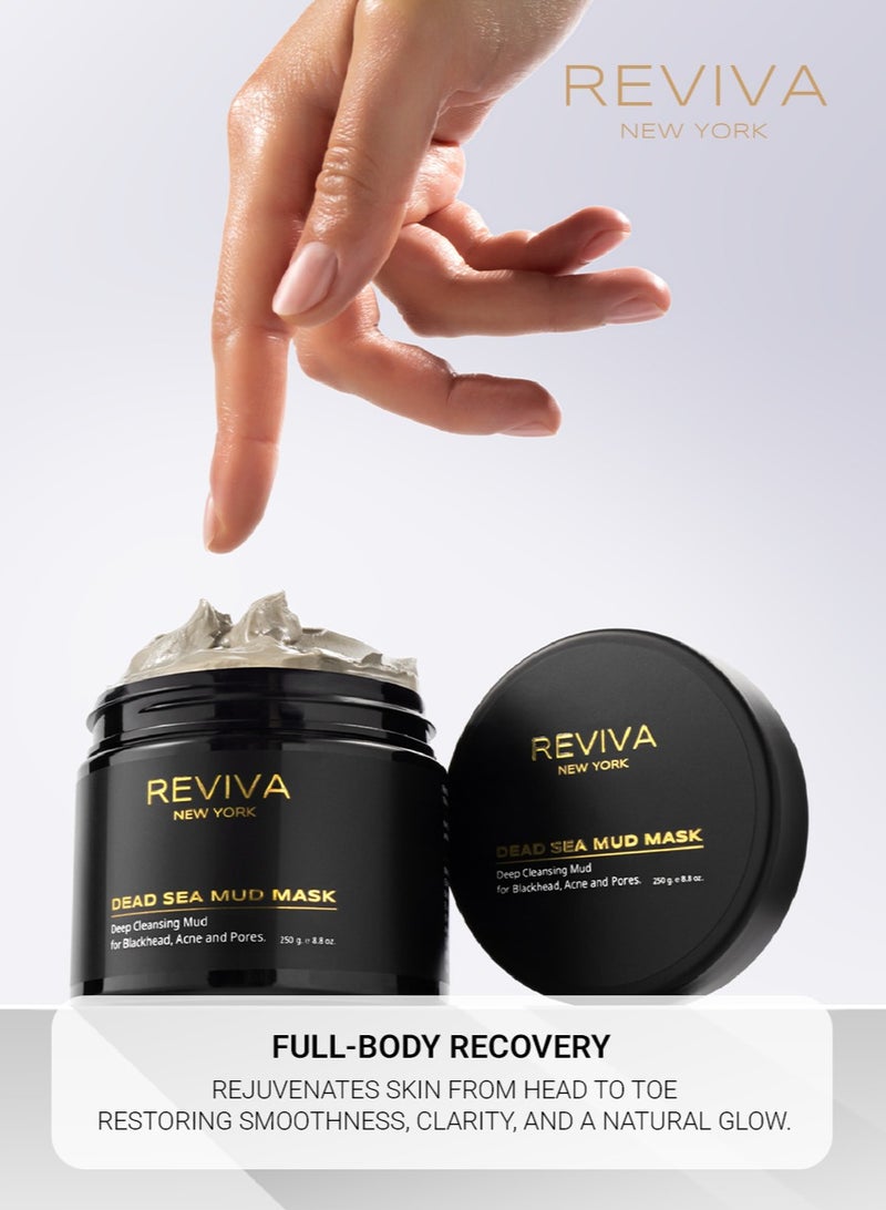 Reviva New York Dead Sea Mud Mask for Face and Body - Pore Minimizer, Cleanser, Blackhead Remover Mask, Acne Treatment - Natural Clay Mask - Facial Care - Face Masks Skincare, Face Mask Skin Care, Dead Sea Minerals - Image 5