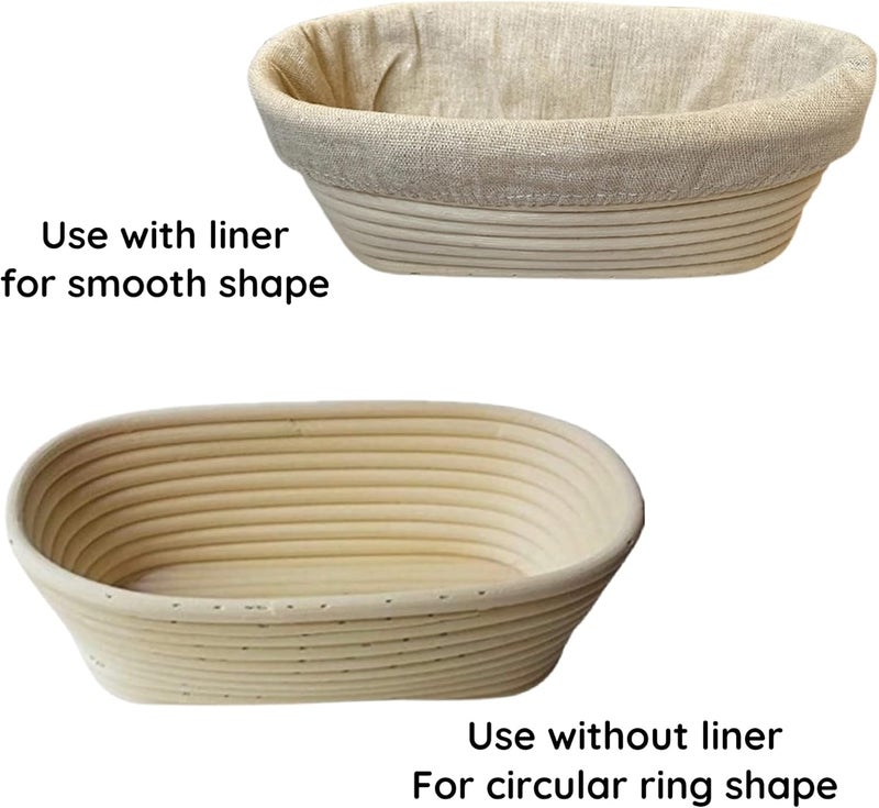 RoEsha 10 Inch Oval Bread Banneton Proofing Basket Set of 2, Sourdough Proofing Basket kit for Artisanal Baking – Bread Making Tools For Professional & Home Bakers (10 inch oval- 2 pack) - Image 3