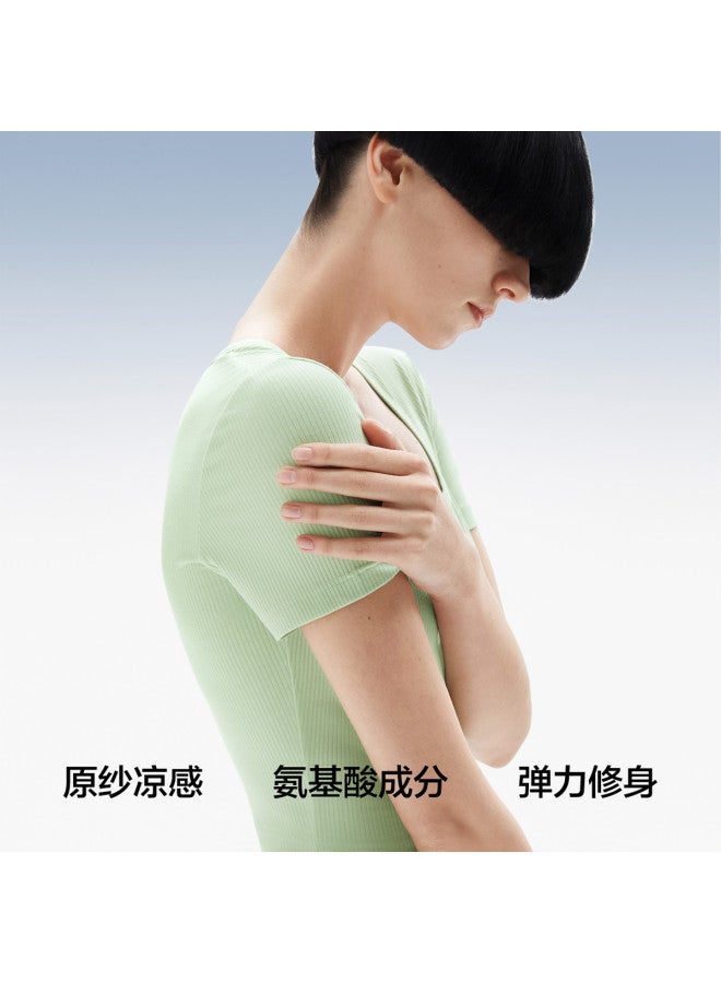 Bananain 501Cool Women'S Square Neck Cool-Touch Stretch Short Sleeve Crop Top - Sweet & Edgy Look - Image 5