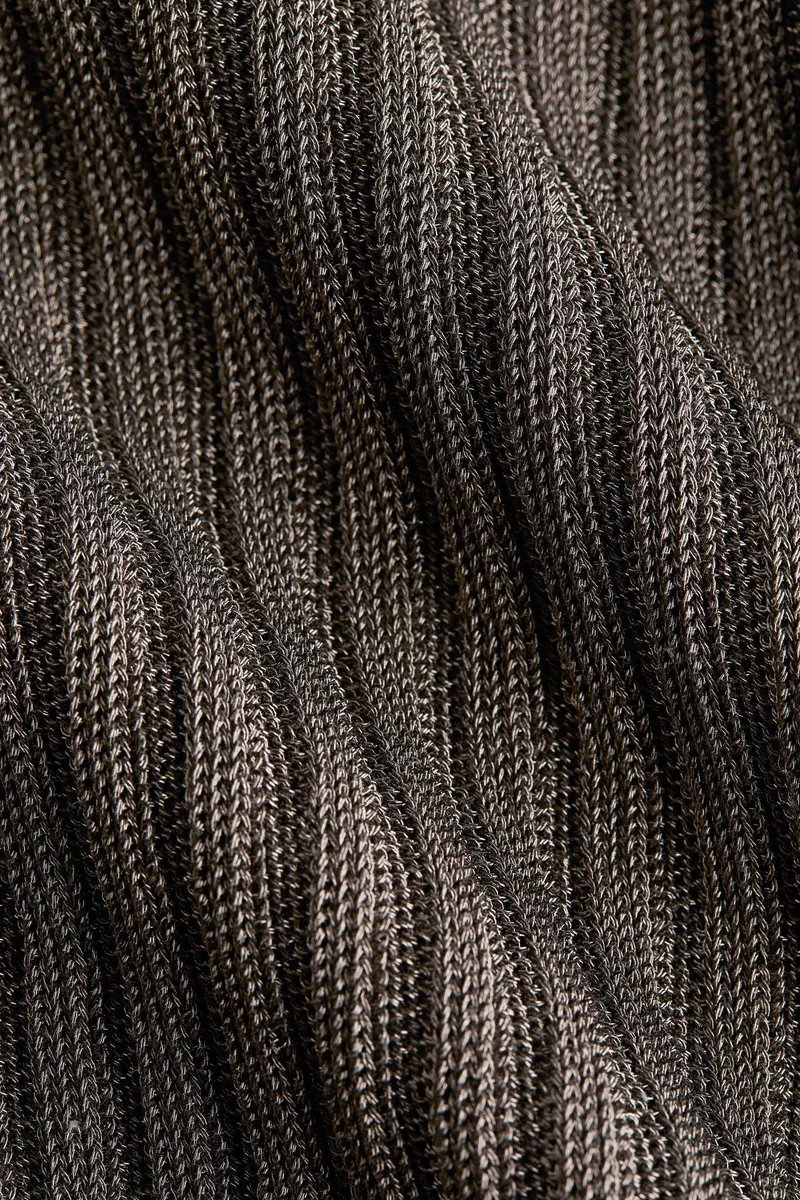 H&M Metallic rib-knit hoodie