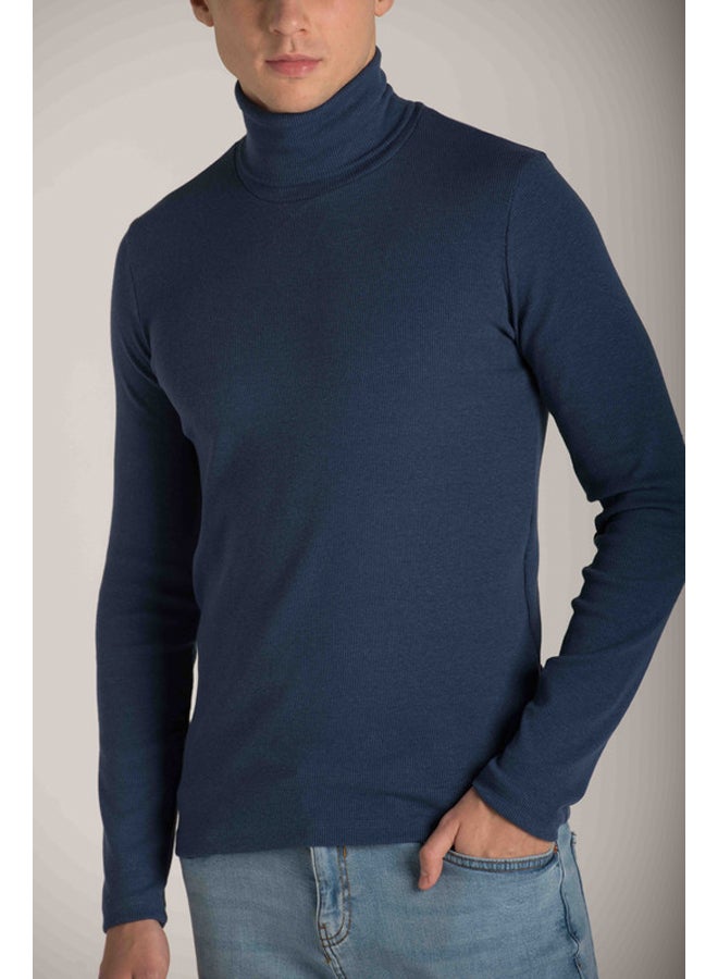 Marco Bergamo HIGH COLLAR RIBBED TOP - Image 2