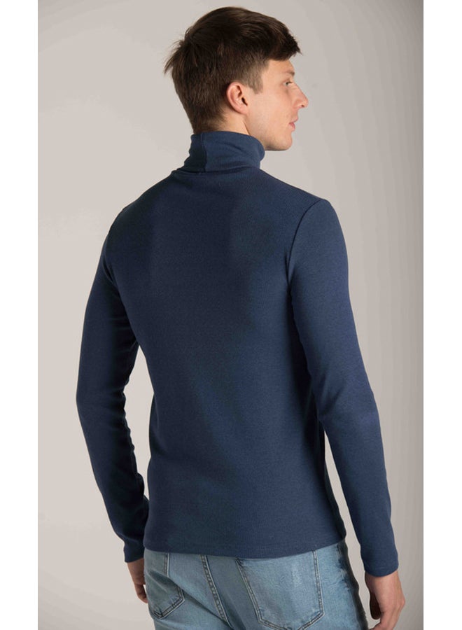 Marco Bergamo HIGH COLLAR RIBBED TOP - Image 4