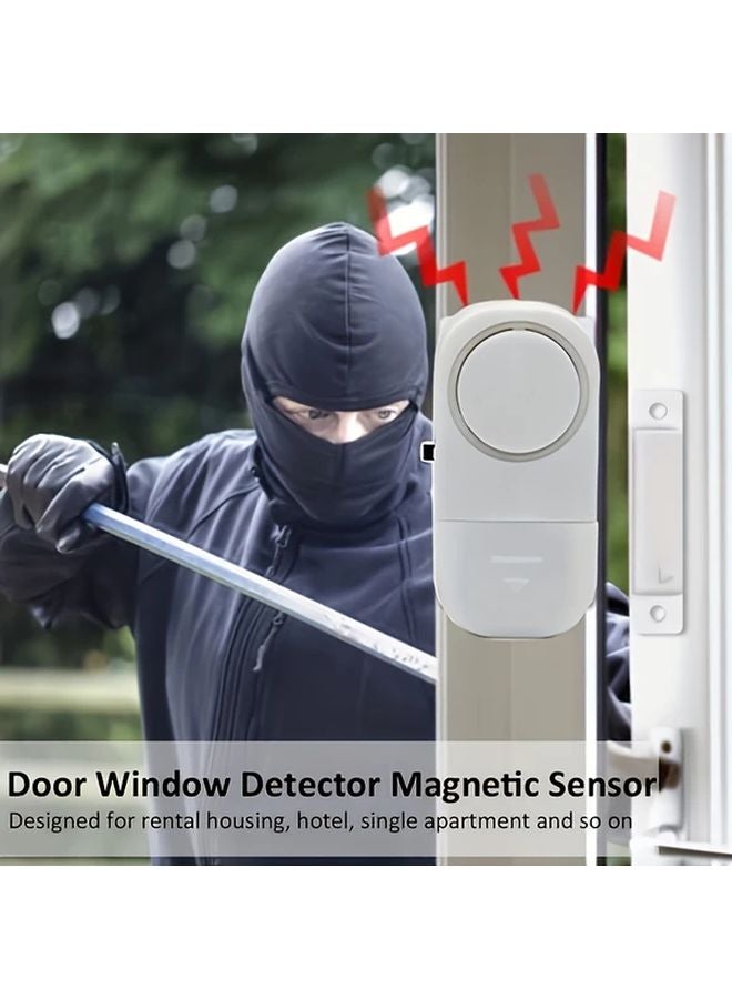 White Wireless Window Door Security Alarm System Magnetic Sensor Motion Detector - Image 5