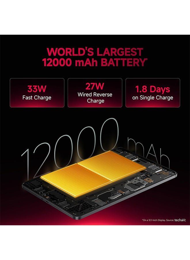 شاومي Renewed - Redmi Pad 2 Pro [Smartchoice] | 12000mAh | Snapdragon 7s Gen 4 | 12.1-inch,2.5K Display |83+ Days Standby |HyperOS 2 |120Hz |Dolby Vision Atmos |Wi-Fi 6 |AI Powered | 8GB, 128GB | Quick Silver - Image 3
