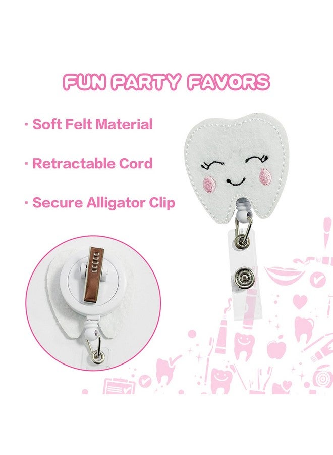 Ceonam Felt Toothshaped Badge Holder With Clip Cute Dental Id Holder Gift For Nurses Dentists Dental Assistants Hygienists Medical Staff Uniform & Office Identification - Image 2