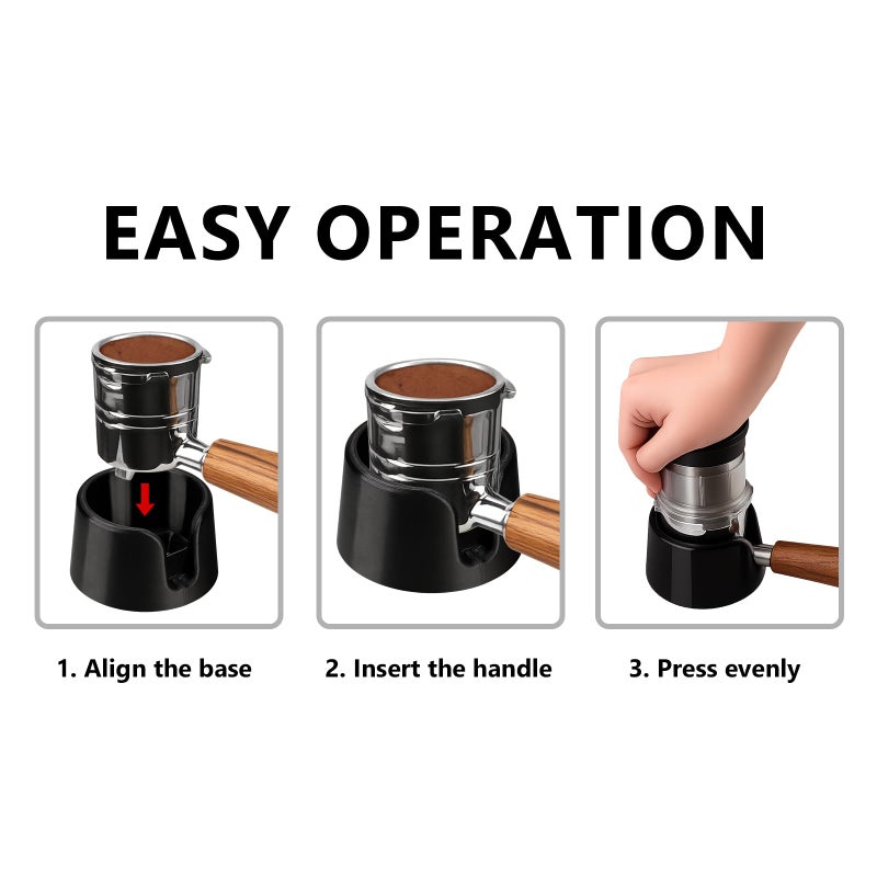 Ninja Luxe Cafe Accessories - Coffee Tamper Base for Ninja Espresso ES601, Handheld Portafilter Stand for Stable Tamping & Even Extraction, Anti-Slip PETG Base for Barista-Style Espresso at Home - Image 4