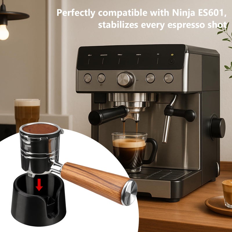 Ninja Luxe Cafe Accessories - Coffee Tamper Base for Ninja Espresso ES601, Handheld Portafilter Stand for Stable Tamping & Even Extraction, Anti-Slip PETG Base for Barista-Style Espresso at Home - Image 2