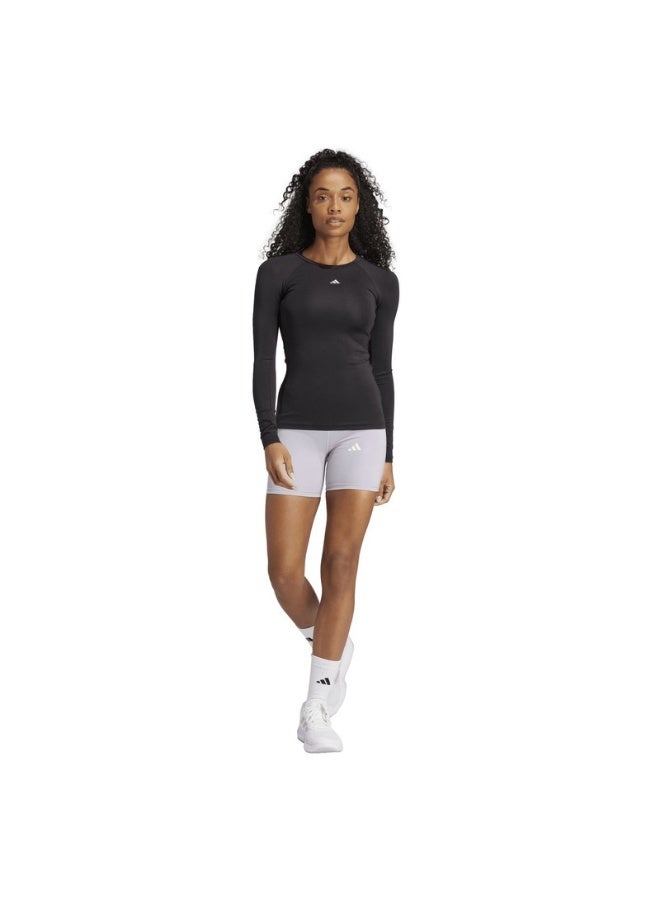 adidas Originals adidas TF LS T Black Training T-SHIRTS for Women - 2XS - Image 4