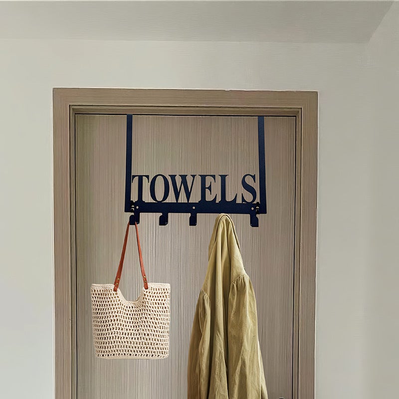 5-Hook Metal Wall Mounted Coat Rack Hooks for Entryway Kitchen Storage - Image 2