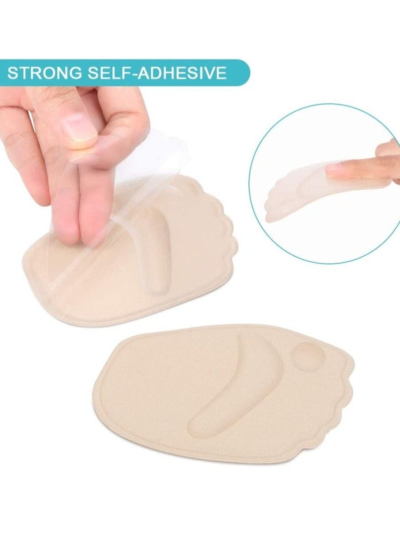 SYOSI Party Feet Ball of Foot Cushions, Metatarsal Pads, Anti-slip High Heel Insoles for Women, Forefoot Pads Self sticking Gel Insoles Insert for High Heels 4 Pairs Skin Black Color - Image 2