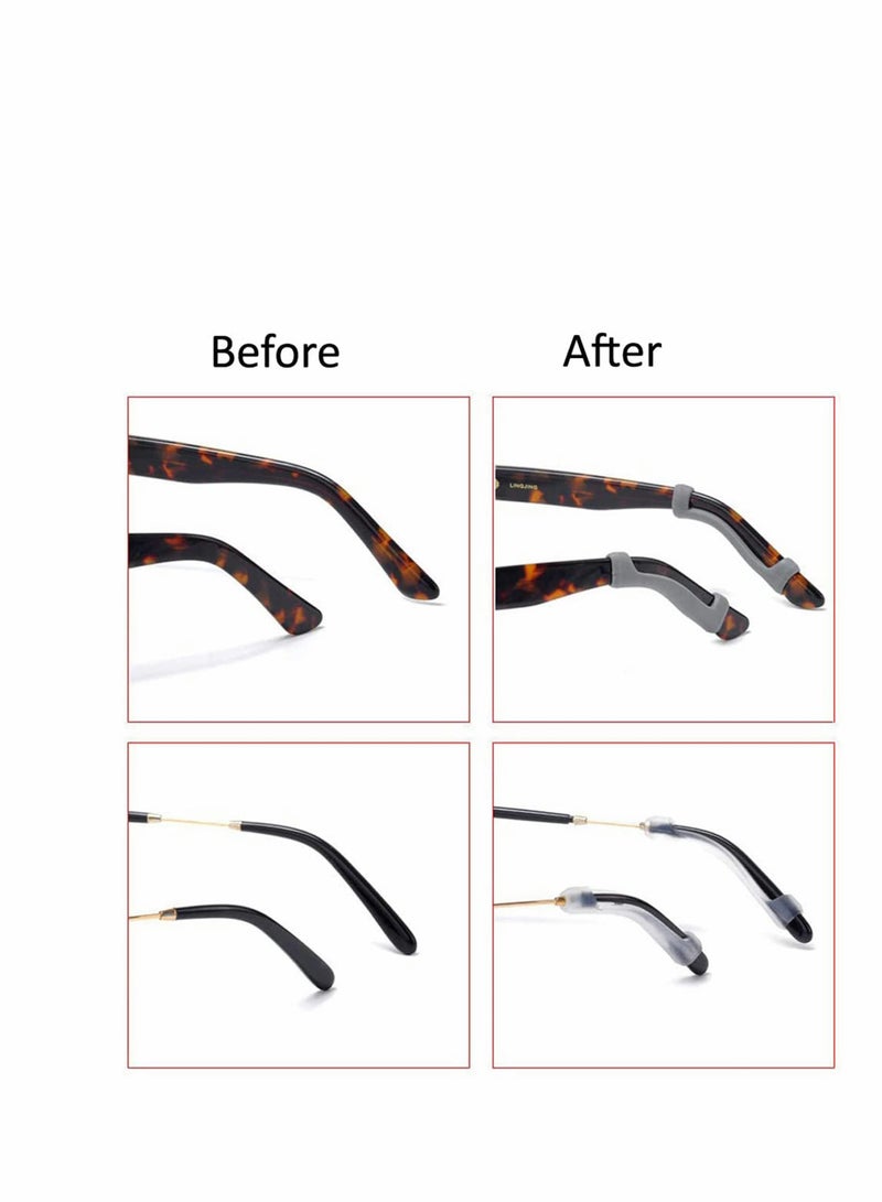 Generic Soft Silicone Eyeglass Temple Tips Anti-Slip Comfort Retainers for Sunglasses and Reading Glasses  - Image 5