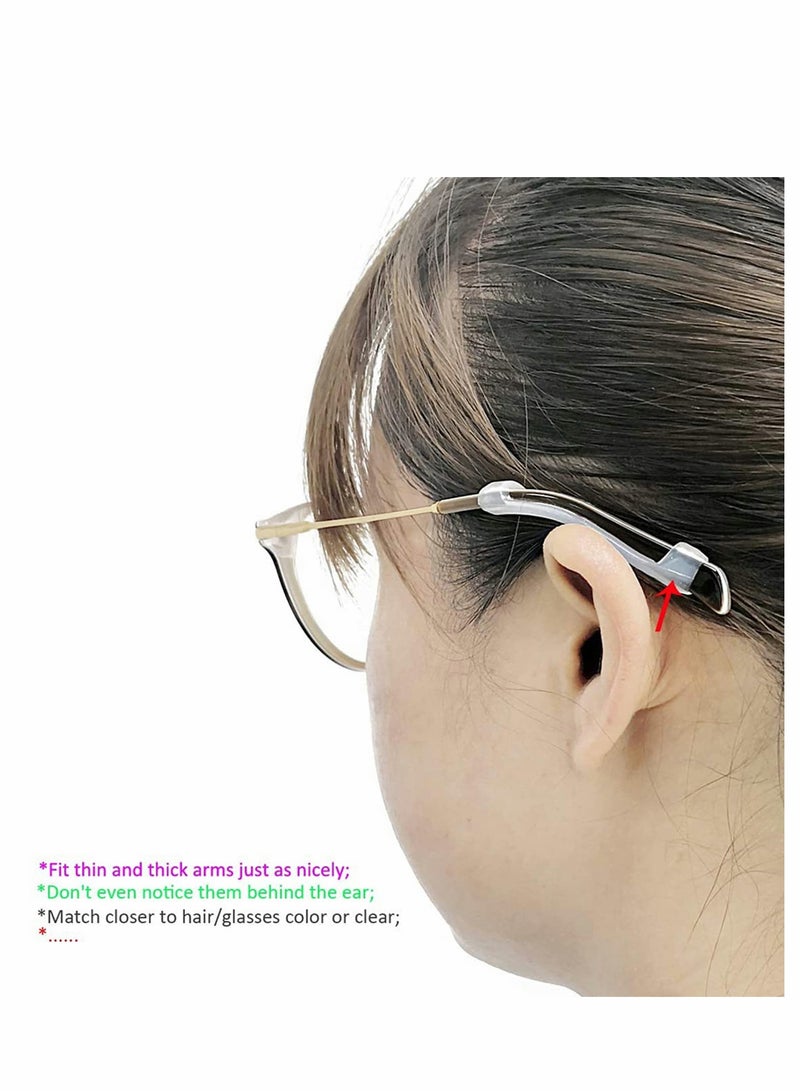 Generic Soft Silicone Eyeglass Temple Tips Anti-Slip Comfort Retainers for Sunglasses and Reading Glasses  - Image 2