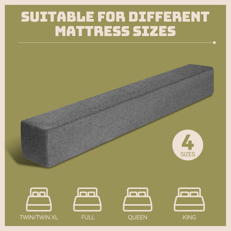 DEEPSHARK Bed Gap Filler for Twin/XL Mattress, High-Density 45D Sponge, Removable and Washable Cover, Mattress Extender Filler for Headboard Gap, Bed Space Crack, Wall(39"Ã—4"Ã—6", Twin/XL) - Image 3