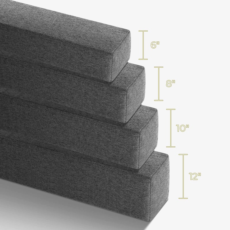 DEEPSHARK Bed Gap Filler for Twin/XL Mattress, High-Density 45D Sponge, Removable and Washable Cover, Mattress Extender Filler for Headboard Gap, Bed Space Crack, Wall(39"Ã—4"Ã—6", Twin/XL) - Image 4