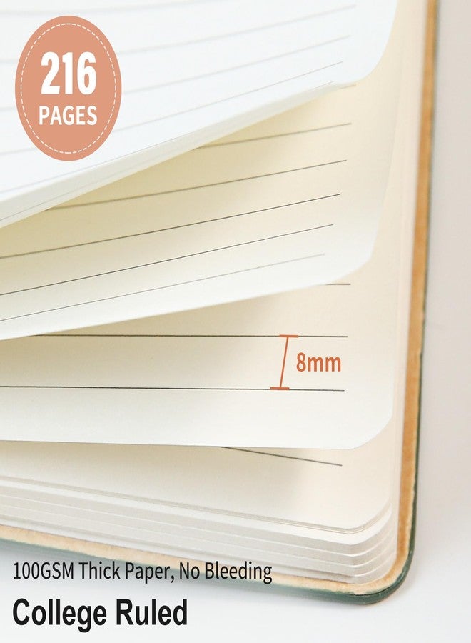TSFPapier Lined Journal Notebook,80 Sheets / 160 Pages 100 GSM Thick Paper，A5 Hardcover Leather Journal Notebook for Women Men Work Office School Writing,5.79"x8.27" (Pink) - Image 4