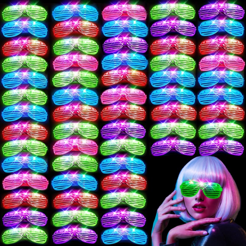 OLUPP 84 PCS LED Glasses 5 Colors Light Up Glasses with 3 Light Modes Glow in The Dark Party Supplies Glow Glasses for Rave PartyWedding Birthday Concert New Year Carnival - Image 3