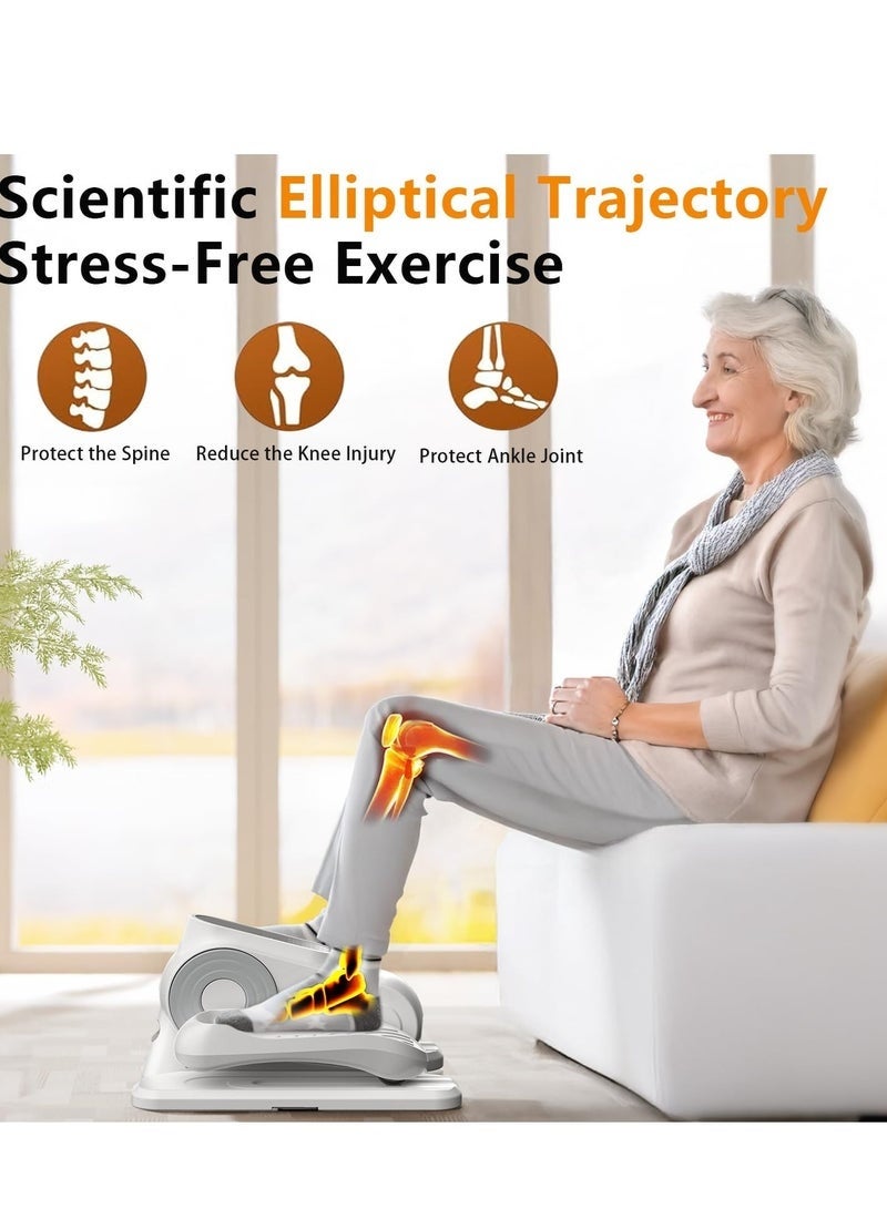 ASIV Under Desk Elliptical Exercise Machine, with 12 Speed, Electric Foot Leg Exerciser While Sitting for Seniors, Portable Seated Pedal Exerciser with Remote, LCD - Image 2