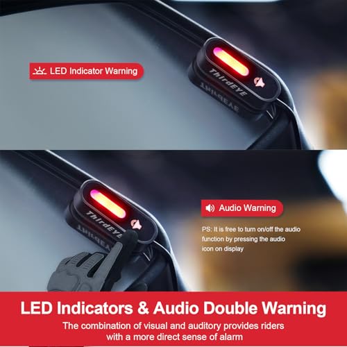INNOVV ThirdEYE Motorcycle Blind Spot System with Voice and Indicators Alert, Waterproof Moto Assistant System, Detect Hazards from Side & Rear Line for Motorcycle/Bicycle/E-Bike(Mirror Version) - Image 3