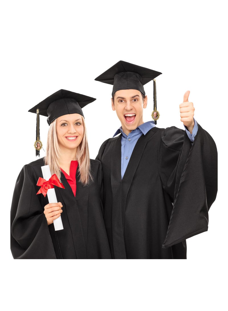 20 Pcs Graduation Cap Pendant Charms - Personalized Photo Charms for Memorial Decoration on Graduation Caps, Perfect for Ceremony Keepsakes (Gold) - Image 5