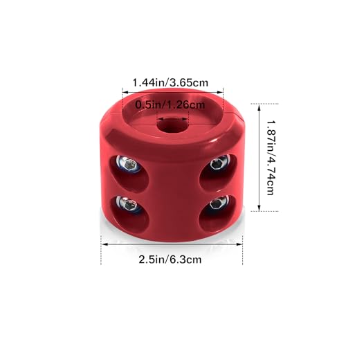 Couslcd Car Rubber Winch Stopper for Cable Hook, Silicone Cable Saver Hook Stopper Line for ATV UTV Truck, Prevent Pulling Bounce, Shock Absorber with Allen Wrench, Quick Installation Tool (Red) - Image 2