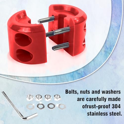 Couslcd Car Rubber Winch Stopper for Cable Hook, Silicone Cable Saver Hook Stopper Line for ATV UTV Truck, Prevent Pulling Bounce, Shock Absorber with Allen Wrench, Quick Installation Tool (Red) - Image 3