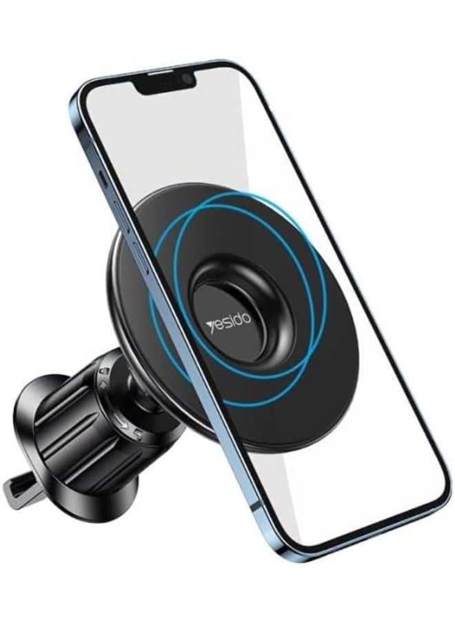 حامل هاتف مغناطيسي للسيارة C156 بتصميم دوّار 360 درجة، تثبيت قوي بفتحة التهوية، متوافق مع جميع الهواتف الذكية – تصميم أنيق وعالي الثبات للاستخدام اليومي