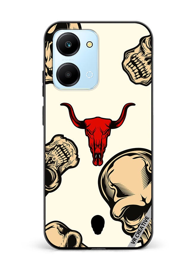 VR CREATIVE Protective Case Cover For Honor Play7T Skulls Design Multicolour - Image 1