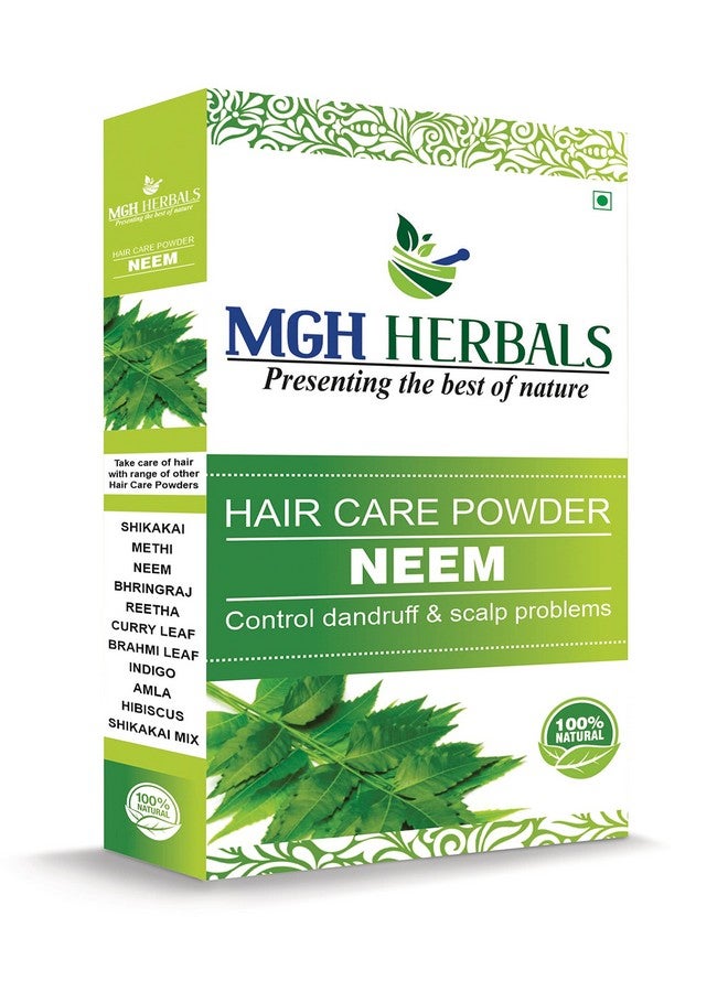 MGH Herbals 100% Natural Neem Powder Ideal For Face, Skin And Hair (200 Grams) | Anti-Pimple And Anti-Bacterial | Chemical Free Hair Cleanser For Healthy Hair And Skin  - Image 1