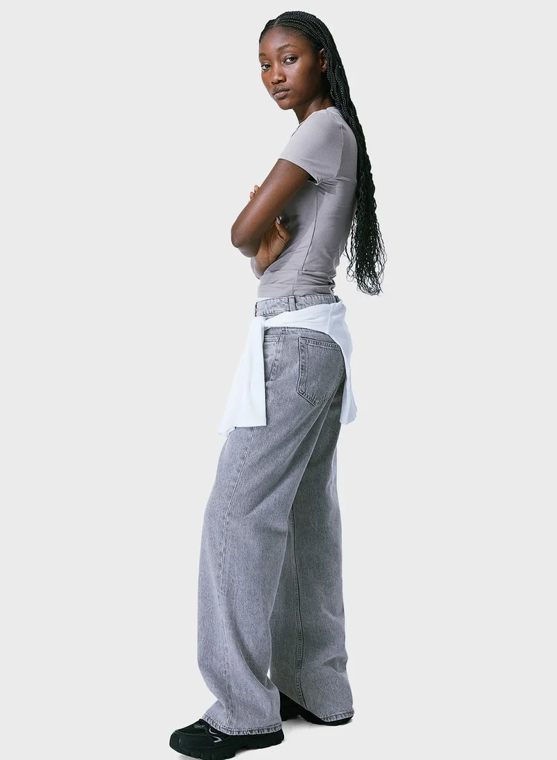 H&M Crew Neck Fitted T-Shirt