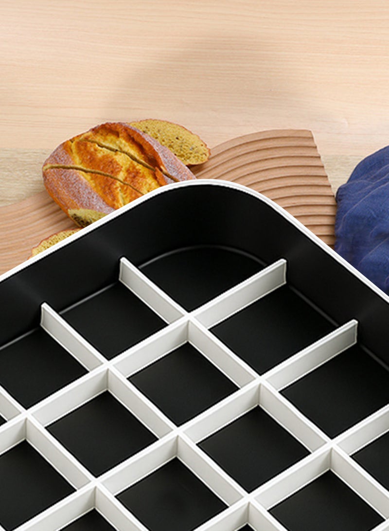 ULHYC Basbousa Baking Pan with Slicer White Nonstick Durable Kitchen Bakeware for Home Use and Everyday Baking - Image 5