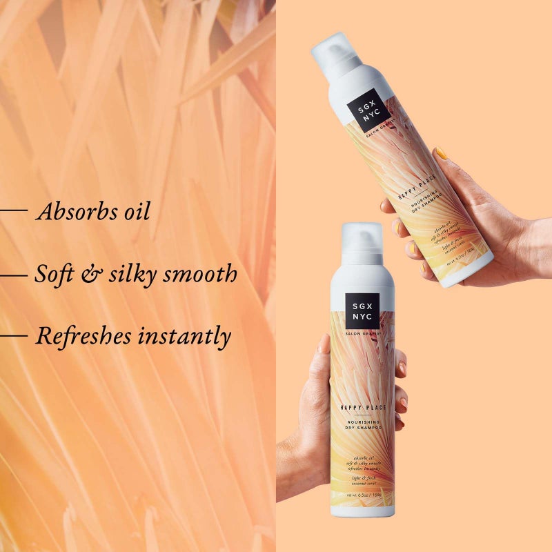 SGX NYC Happy Place Nourishing Dry Shampoo - Styling Vegan Dry Shampoo with Pro-Vitamin B5 and Biotin - Refreshing Coconut Scent - 6.5 oz - Image 3
