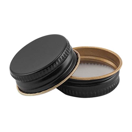 North Mountain Supply 28mm Black Metal Screw Caps With Plastisol Liner - Pack of 15 Leak Proof Lids - Image 5