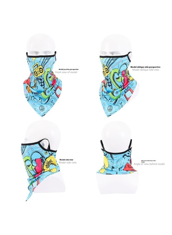 yongsheng Wrap Cloth Cycling Face Mask, Motorcycle Helmets Liner Neck Gaiter, Quick-Dry Half Masks  - Image 2