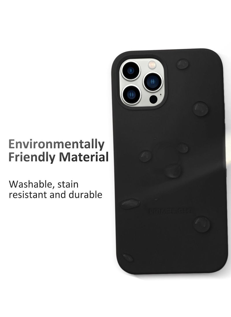 PRIMEEIGHT - iPhone 12 Pro Max Case 6.7 inch - Shockproof Curved Edges apple iPhone 12 pro max case Anti Scratch iPhone 12 Pro Max protective case BLACK - Image 1