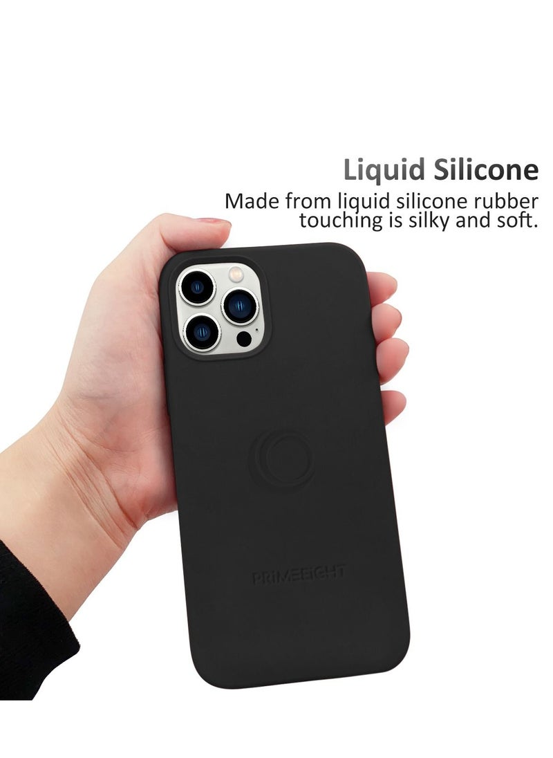 PRIMEEIGHT - iPhone 12 Pro Max Case 6.7 inch - Shockproof Curved Edges apple iPhone 12 pro max case Anti Scratch iPhone 12 Pro Max protective case BLACK - Image 1