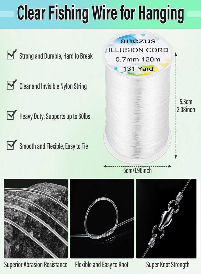 Anezus Heavy Duty Fishing Wire for Hanging, 0.7 mm Clear Fishing Line Invisible String Strong Monofilament Line for Hanging Decorations and Crafts - Image 3