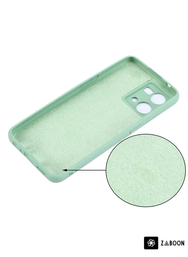 Green Tiger For OPPO Reno 7 4G Global/F21 Pro 4G Pure Color Liquid Silicone Shockproof Full Coverage Phone Case(Green) - Image 4