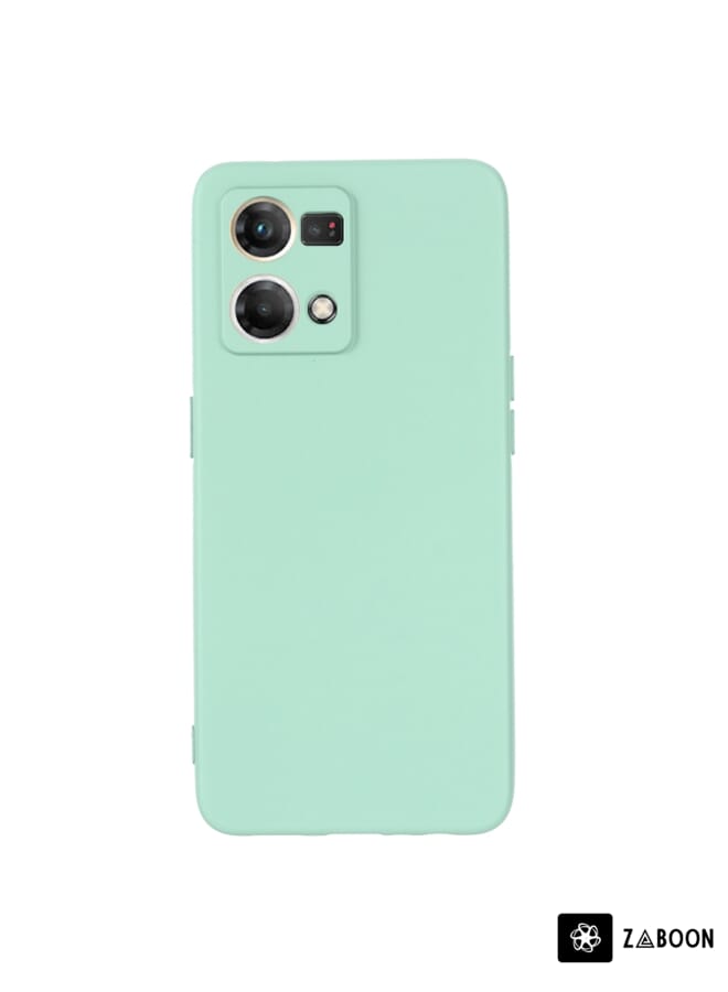 Green Tiger For OPPO Reno 7 4G Global/F21 Pro 4G Pure Color Liquid Silicone Shockproof Full Coverage Phone Case(Green) - Image 3