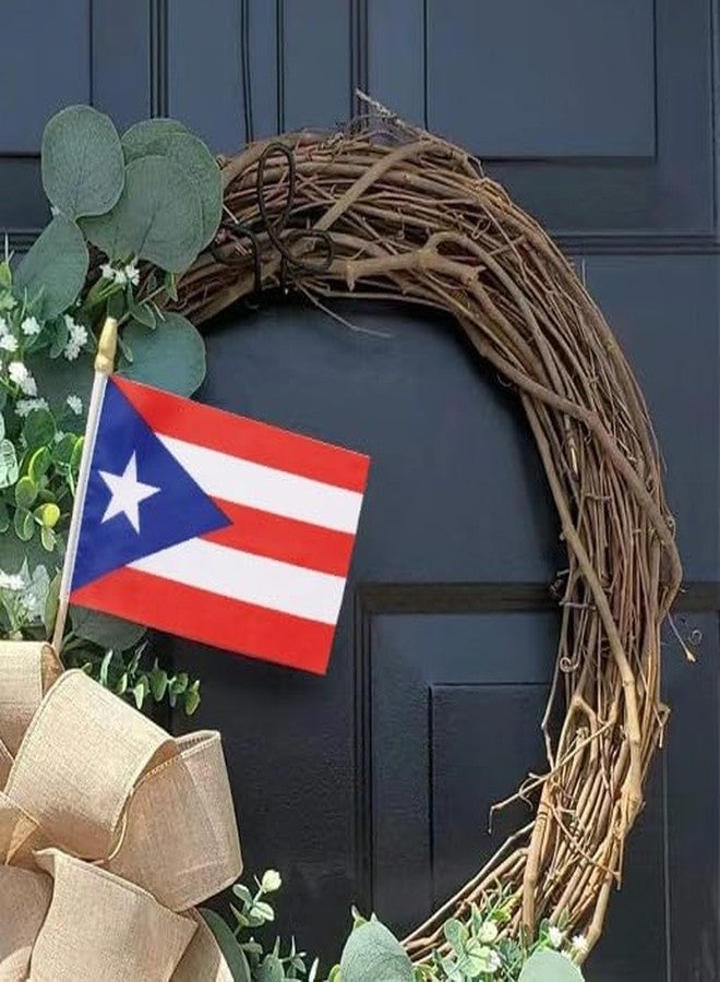 Lebei Puerto Rico Flag Mini Small Puerto Rican Handheld Stick Flags 4x6 Inch 12 Pack - Image 5