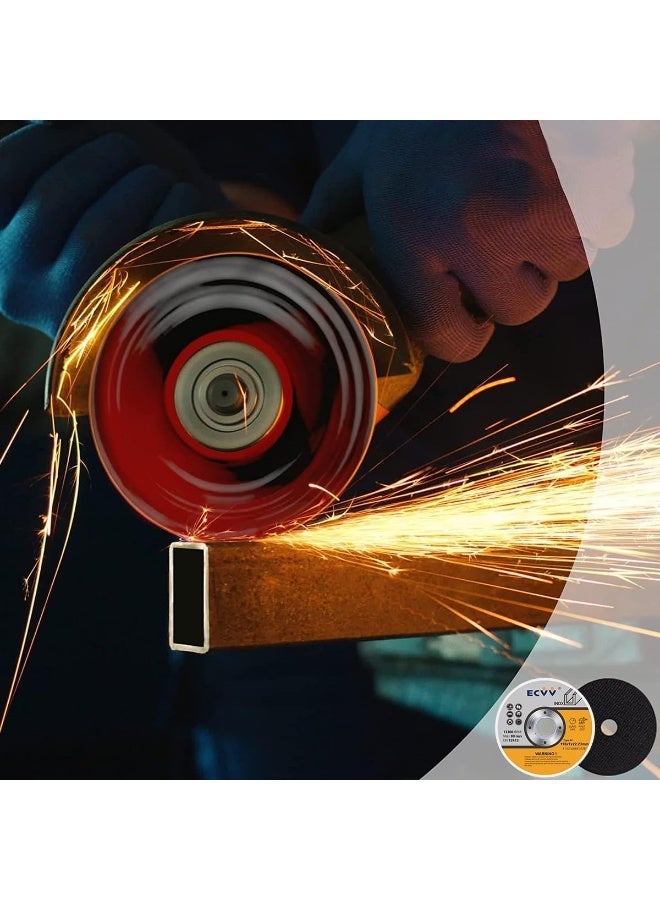 ECVV 10 pcs diamond metal cutting wheel 115mm (4-1/2) diamond blade metal stainless steel cutting disc for angle grinder and circular saw (1mm) Black - Image 3