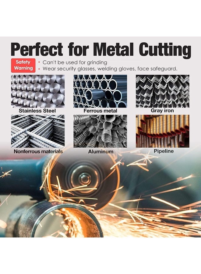 ECVV 10 pcs diamond metal cutting wheel 115mm (4-1/2) diamond blade metal stainless steel cutting disc for angle grinder and circular saw (1mm) Black - Image 5