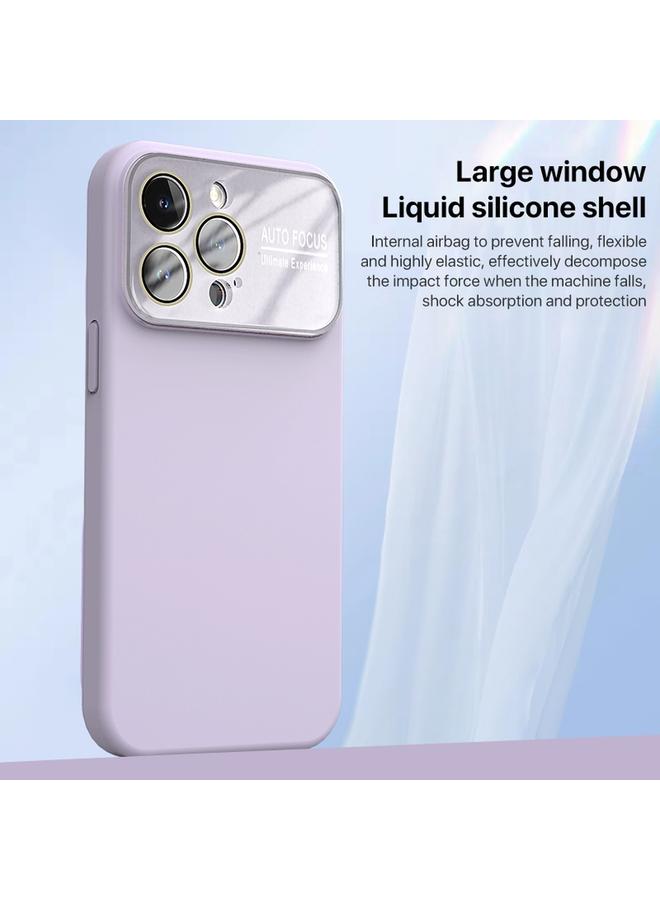S-TOP Case For iPhone 14 Pro Large Window Acrylic Lens Film + Liquid Silicone Full Coverage Phone Case - Image 2