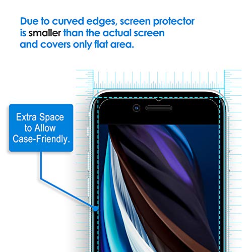 JETech Screen Protector for iPhone SE 3/2 (2022/2020 Edition), 4.7-Inch, Tempered Glass Film, 3-Pack - Image 4