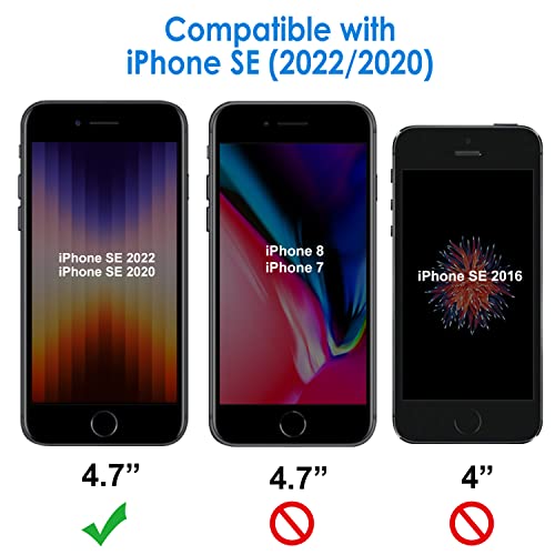 JETech Screen Protector for iPhone SE 3/2 (2022/2020 Edition), 4.7-Inch, Tempered Glass Film, 3-Pack - Image 2