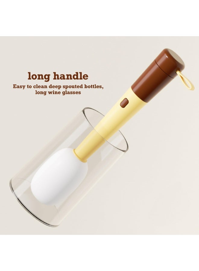 فرشاة تنظيف زجاجات متعددة الاستخدامات 3 في 1، رؤوس بديلة، وفرش متعددة الاستخدامات، وأدوات تنظيف الأكواب والحشو، وفرشاة تنظيف زجاجات المياه (أخضر)