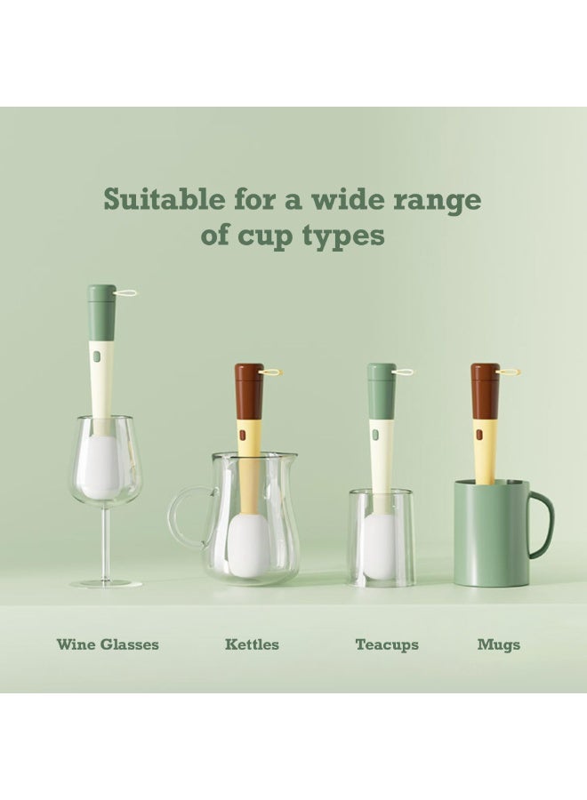 فرشاة تنظيف زجاجات متعددة الاستخدامات 3 في 1، رؤوس بديلة، وفرش متعددة الاستخدامات، وأدوات تنظيف الأكواب والحشو، وفرشاة تنظيف زجاجات المياه (أخضر)