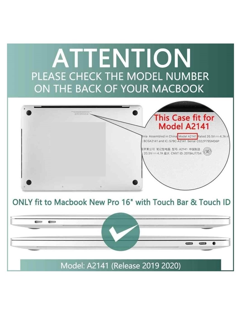 Hard Shell Case and Screen Protector Compatible with MacBook Pro 16-Inch Model: A2141 (MVVJ2xx/A, MVVK2xx/A, MVVL2xx/A, MVVM2xx/A) Retina Display with Touch Bar Touch ID, Gold Marble - Image 2