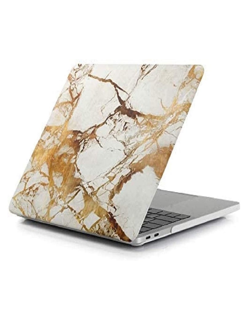 Hard Shell Case and Screen Protector Compatible with MacBook Pro 16-Inch Model: A2141 (MVVJ2xx/A, MVVK2xx/A, MVVL2xx/A, MVVM2xx/A) Retina Display with Touch Bar Touch ID, Gold Marble - Image 3